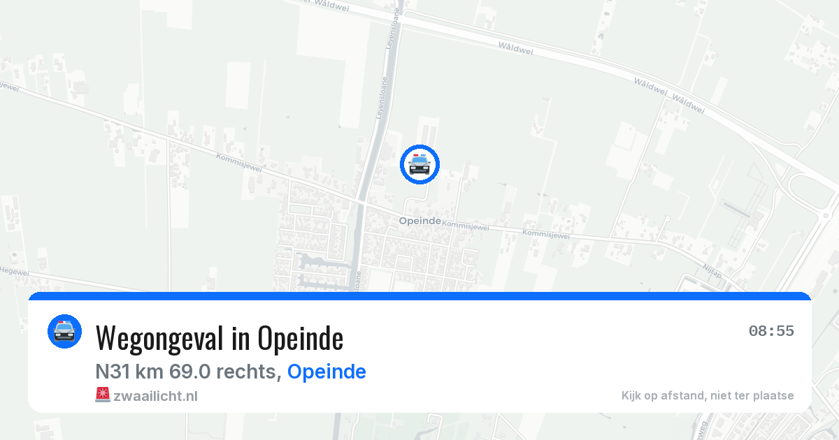 Wegongeval in Opeinde — 14 apr 2026
