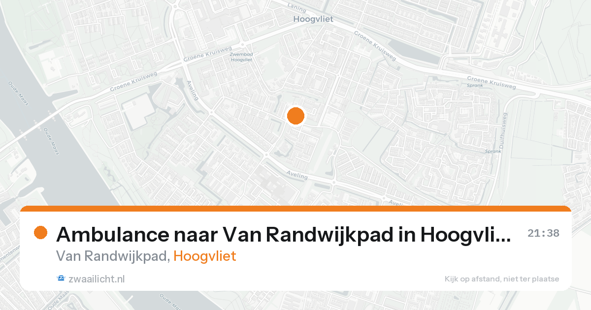 Ambulance naar Van Randwijkpad in Hoogvliet — 22 aug 2026