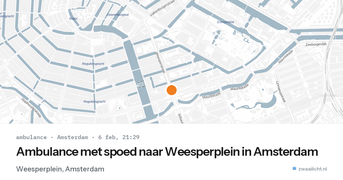 Ambulance met spoed naar Weesperplein in Amsterdam — 6 feb 2026