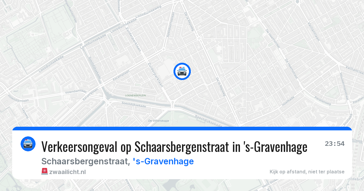 Verkeersongeval op Schaarsbergenstraat in 's-Gravenhage — 4 jul 2026