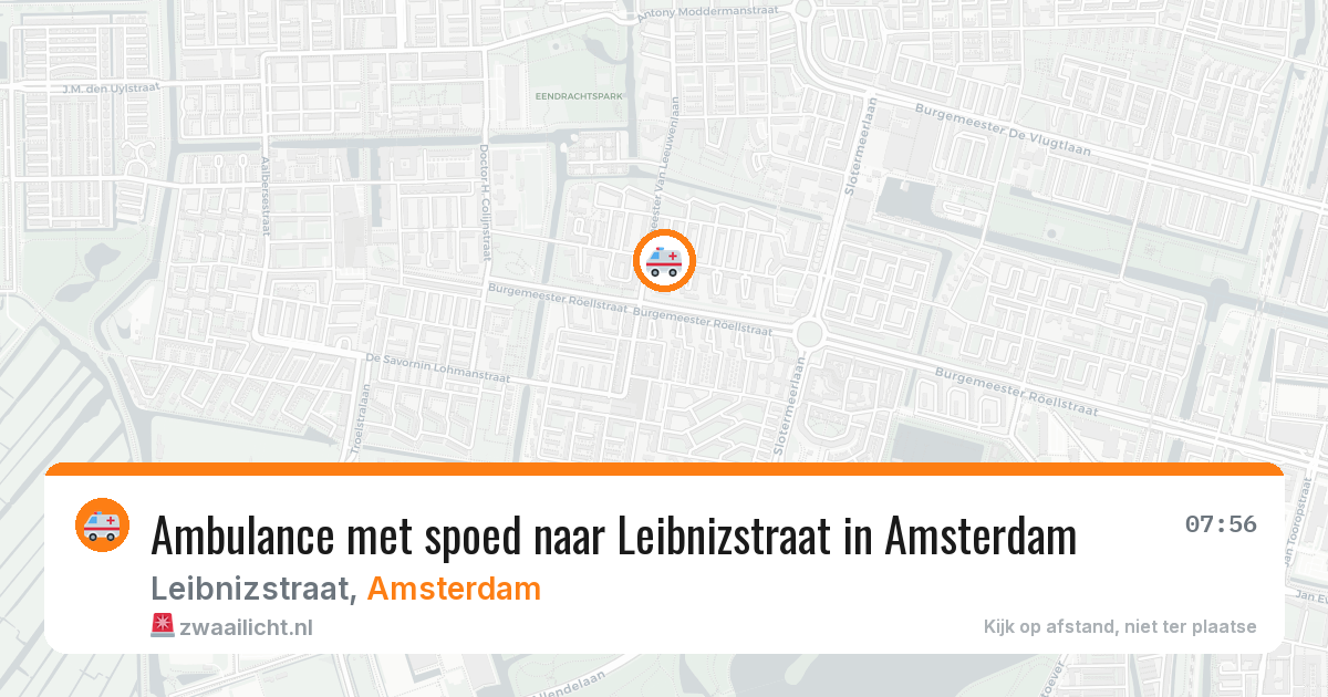 Ambulance met spoed naar Leibnizstraat in Amsterdam — 11 jun 2026