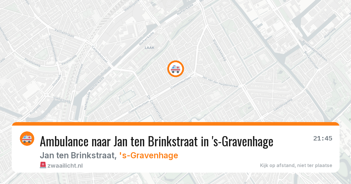 Ambulance naar Jan ten Brinkstraat in 's-Gravenhage — 11 aug 2026