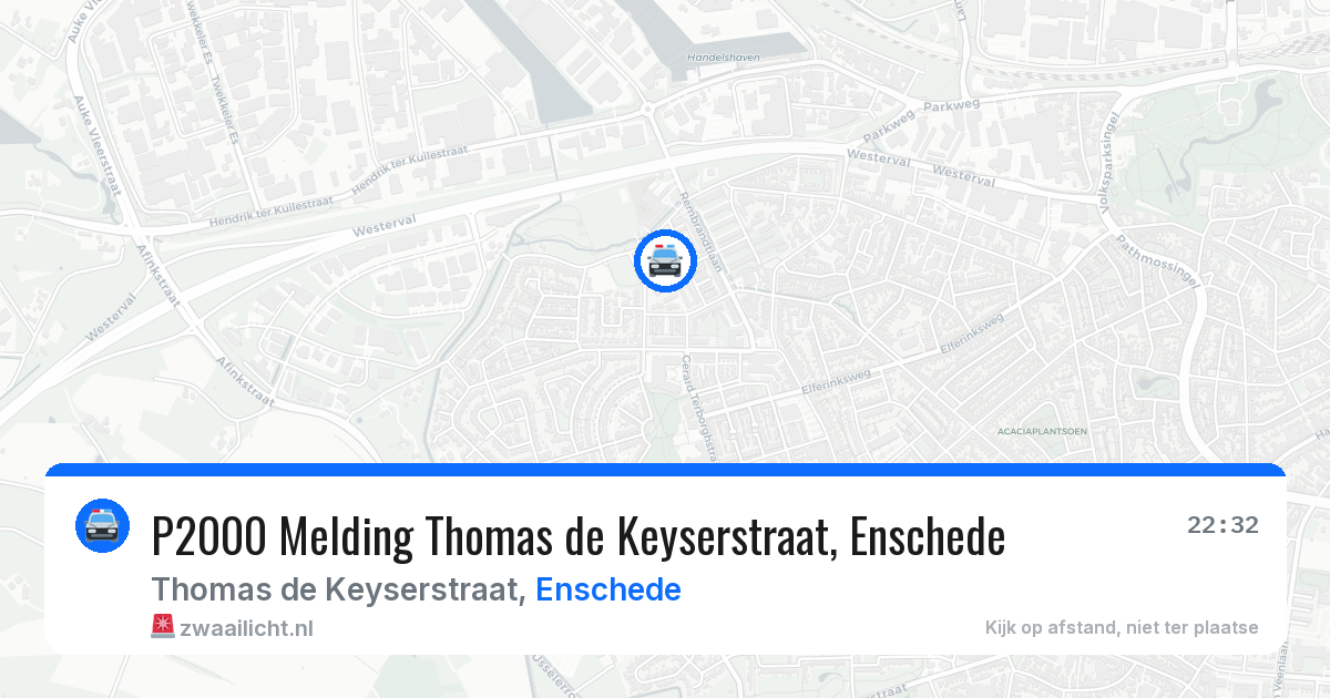 P2000 Melding Thomas de Keyserstraat, Enschede — 13 mrt 2026