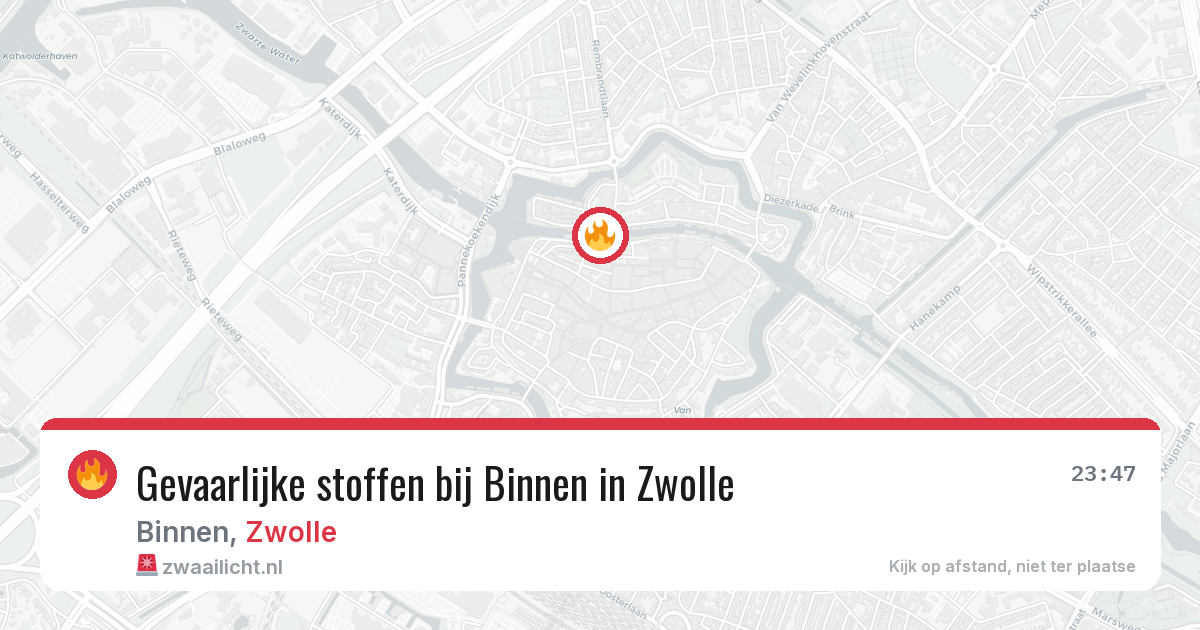 Gevaarlijke stoffen bij Binnen in Zwolle — 23 mei 2026