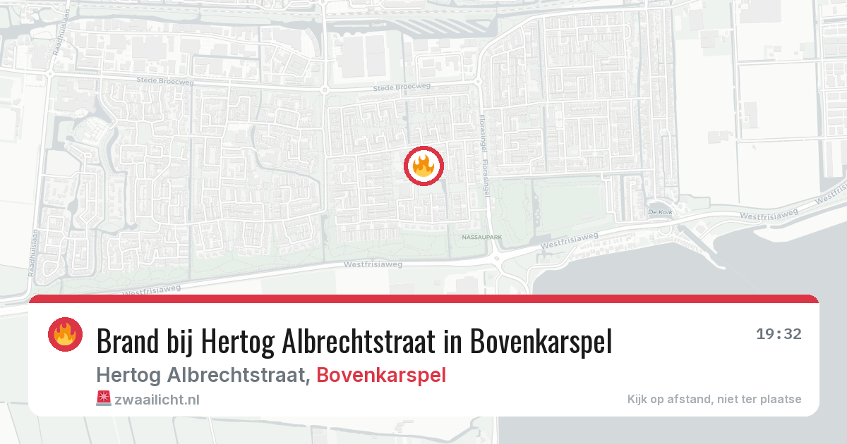 Brand bij Hertog Albrechtstraat in Bovenkarspel — 10 mrt 2026