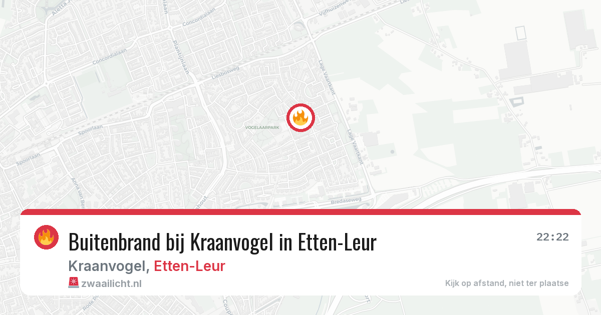 Buitenbrand bij Kraanvogel in Etten-Leur — 20 apr 2026