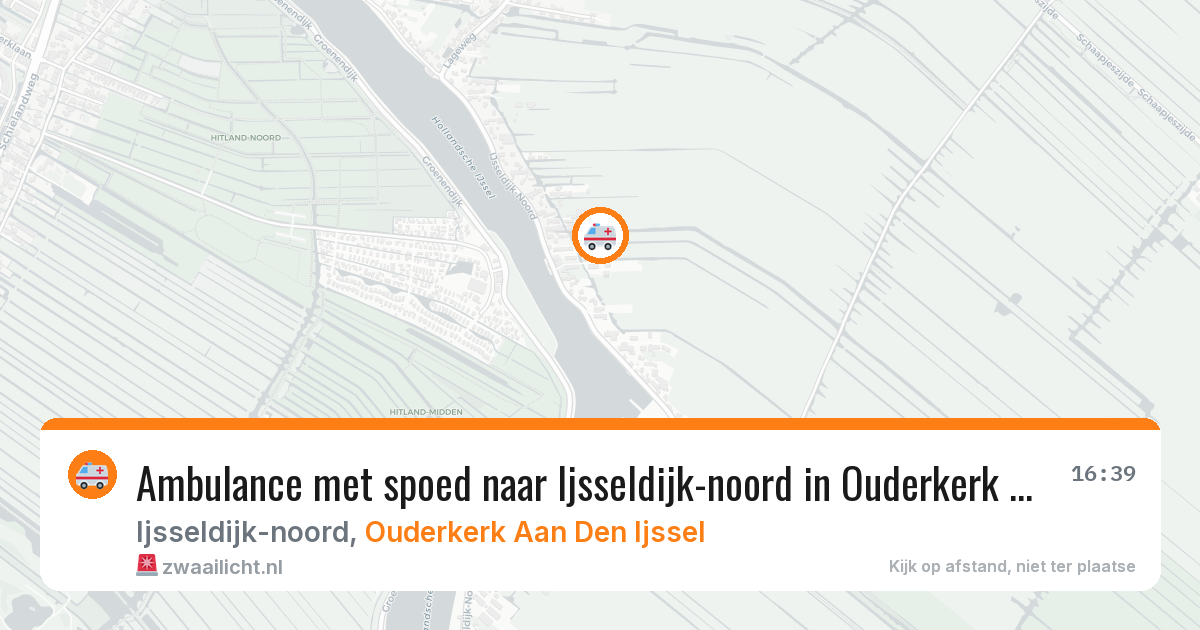 Ambulance met spoed naar Ijsseldijk-noord in Ouderkerk Aan Den Ijssel — 2 aug 2026