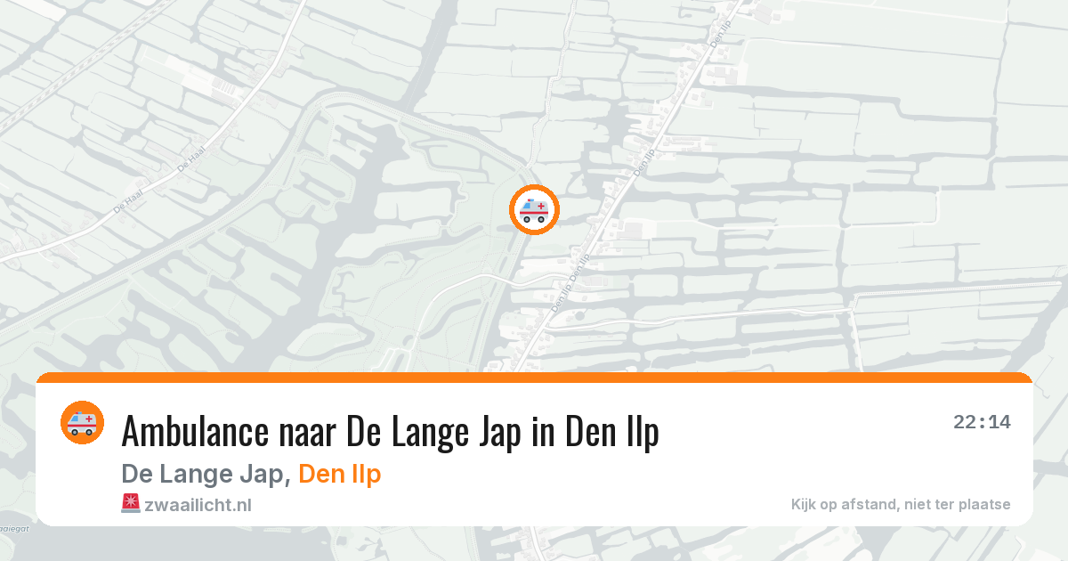 Ambulance naar De Lange Jap in Den Ilp — 26 jun 2026