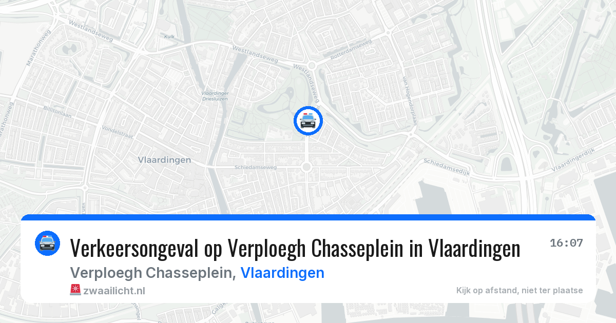 Verkeersongeval op Verploegh Chasseplein in Vlaardingen — 8 jul 2026