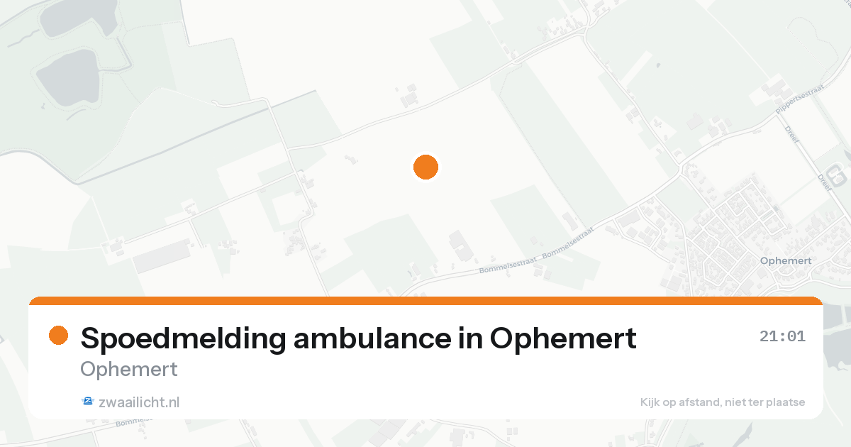 Spoedmelding ambulance in Ophemert — 18 aug 2026