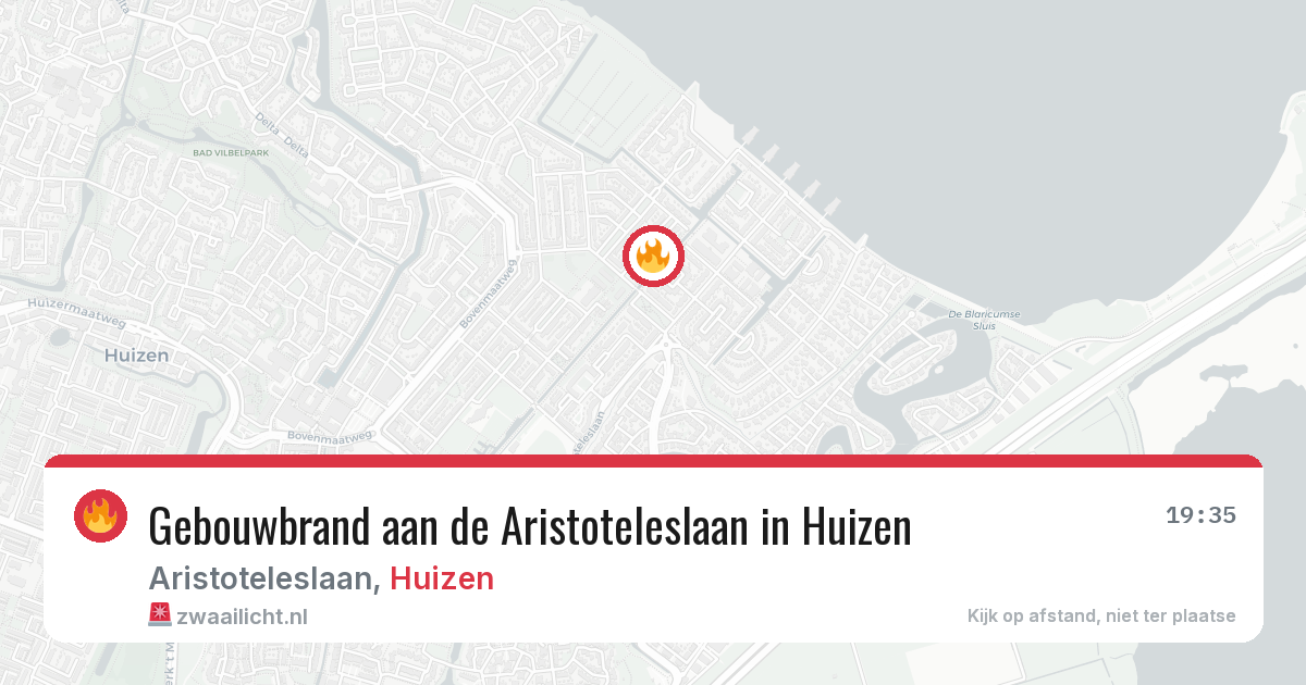Gebouwbrand aan de Aristoteleslaan in Huizen — 17 jan 2026