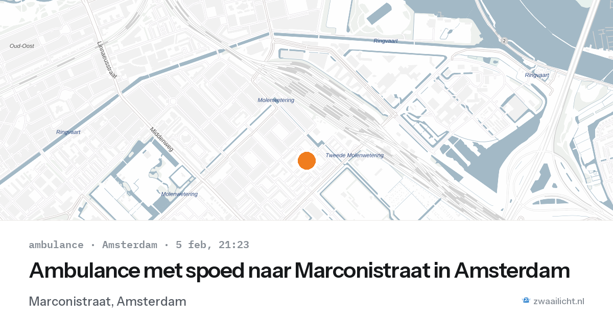 Ambulance met spoed naar Marconistraat in Amsterdam — 5 feb 2026