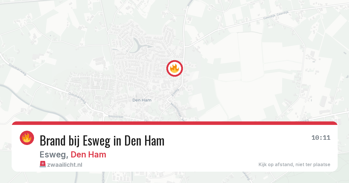 Brand bij Esweg in Den Ham — 24 mei 2026