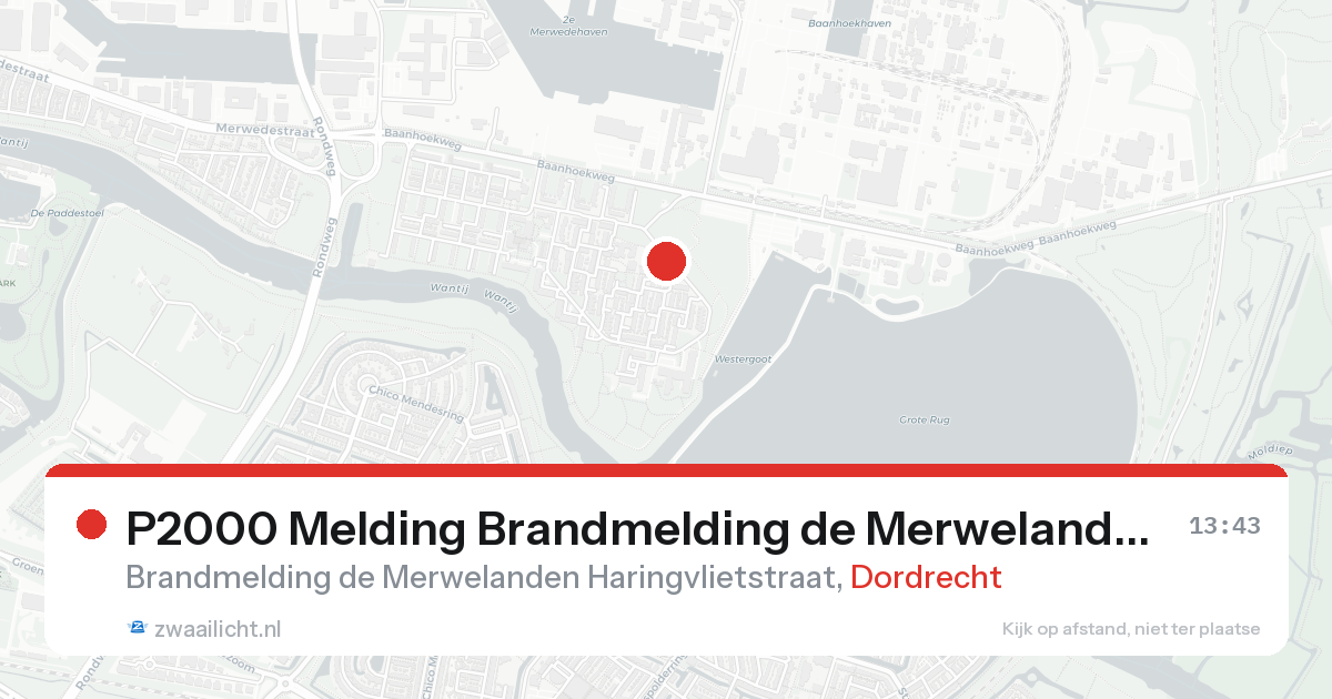 P2000 Melding Brandmelding de Merwelanden Haringvlietstraat, Dordrecht — 31 jan 2026