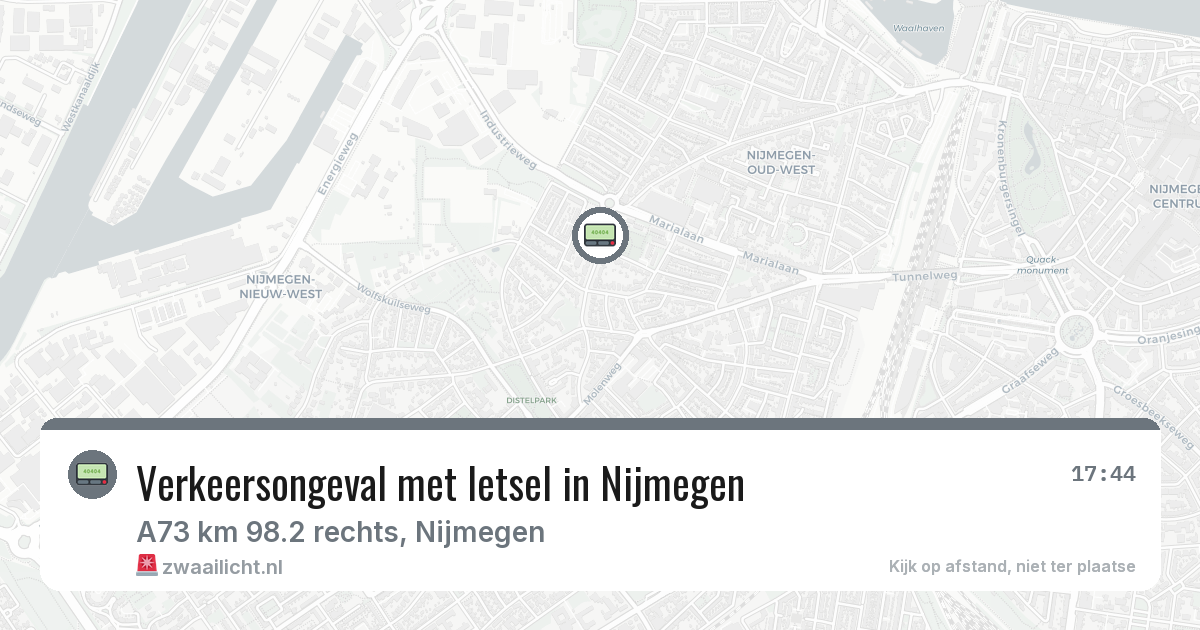 Verkeersongeval met letsel in Nijmegen — 22 jun 2026