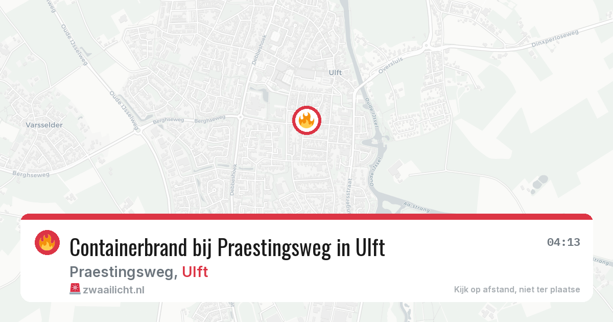 Containerbrand bij Praestingsweg in Ulft — 10 apr 2026