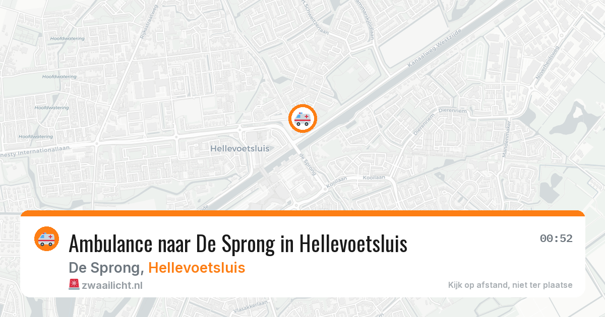 Ambulance naar De Sprong in Hellevoetsluis — 8 jul 2026