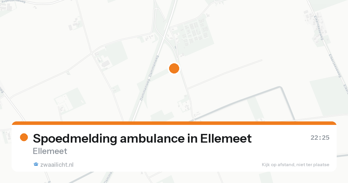 Spoedmelding ambulance in Ellemeet — 20 aug 2026