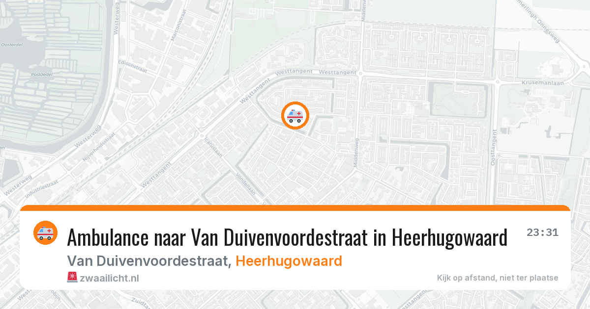 Ambulance naar Van Duivenvoordestraat in Heerhugowaard — 7 jul 2026