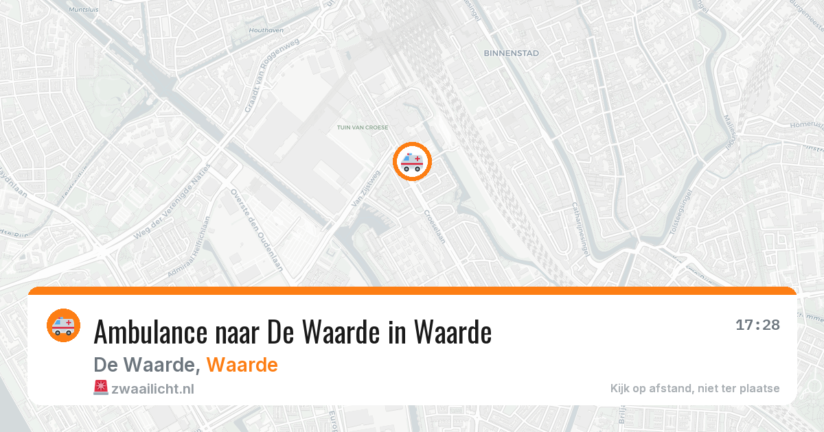 Ambulance naar De Waarde in Waarde — 17 jul 2026