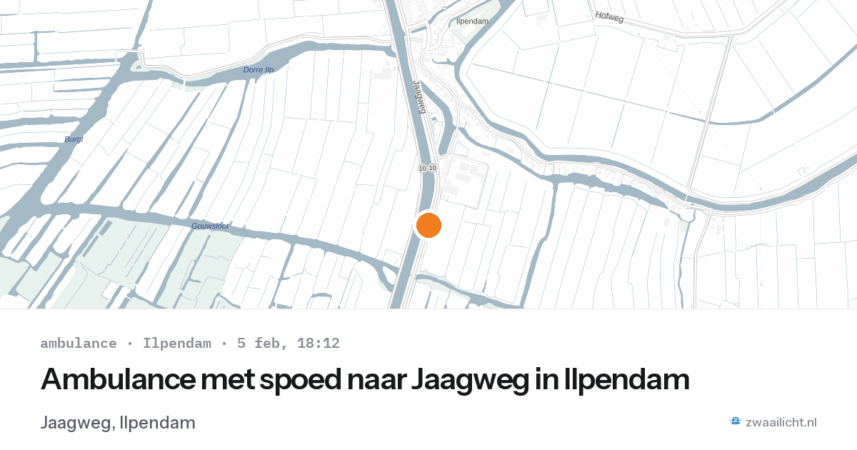 Ambulance met spoed naar Jaagweg in Ilpendam — 5 feb 2026
