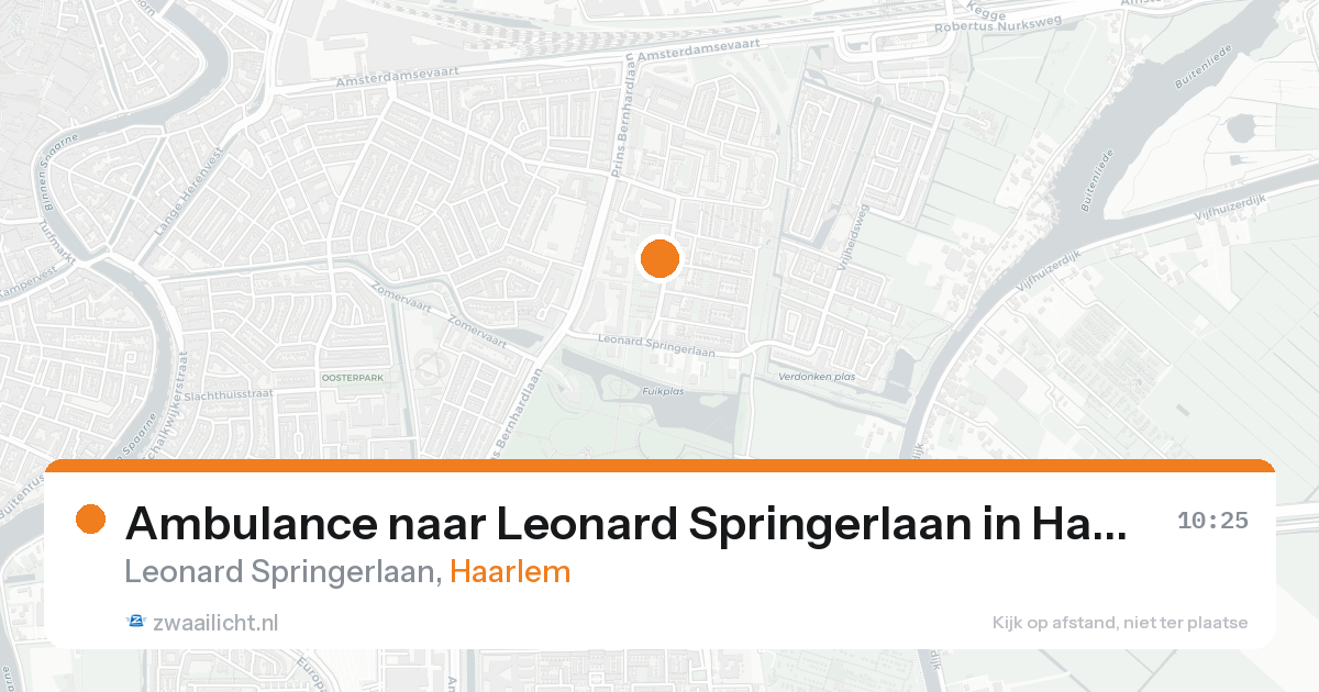 Ambulance naar Leonard Springerlaan in Haarlem — 16 aug 2026