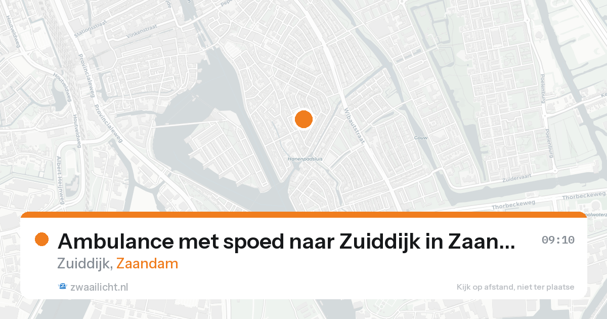 Ambulance met spoed naar Zuiddijk in Zaandam — 8 jun 2026