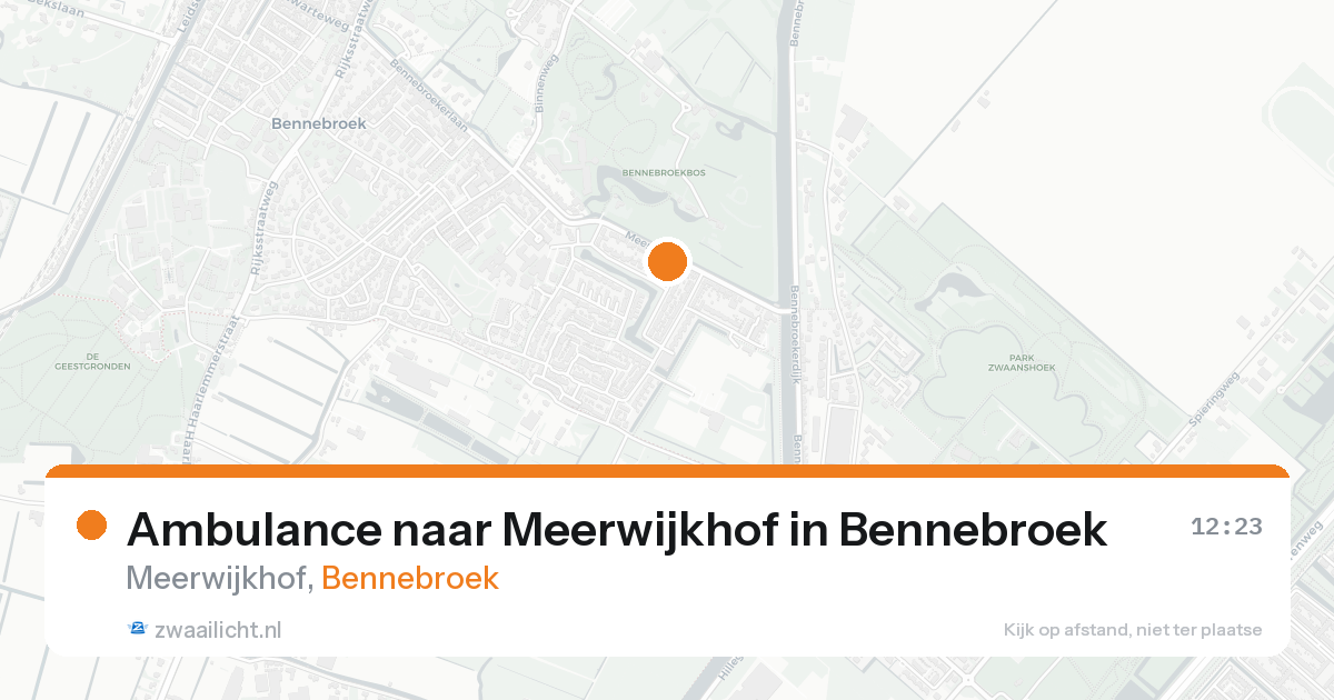 Ambulance naar Meerwijkhof in Bennebroek — 27 mei 2026