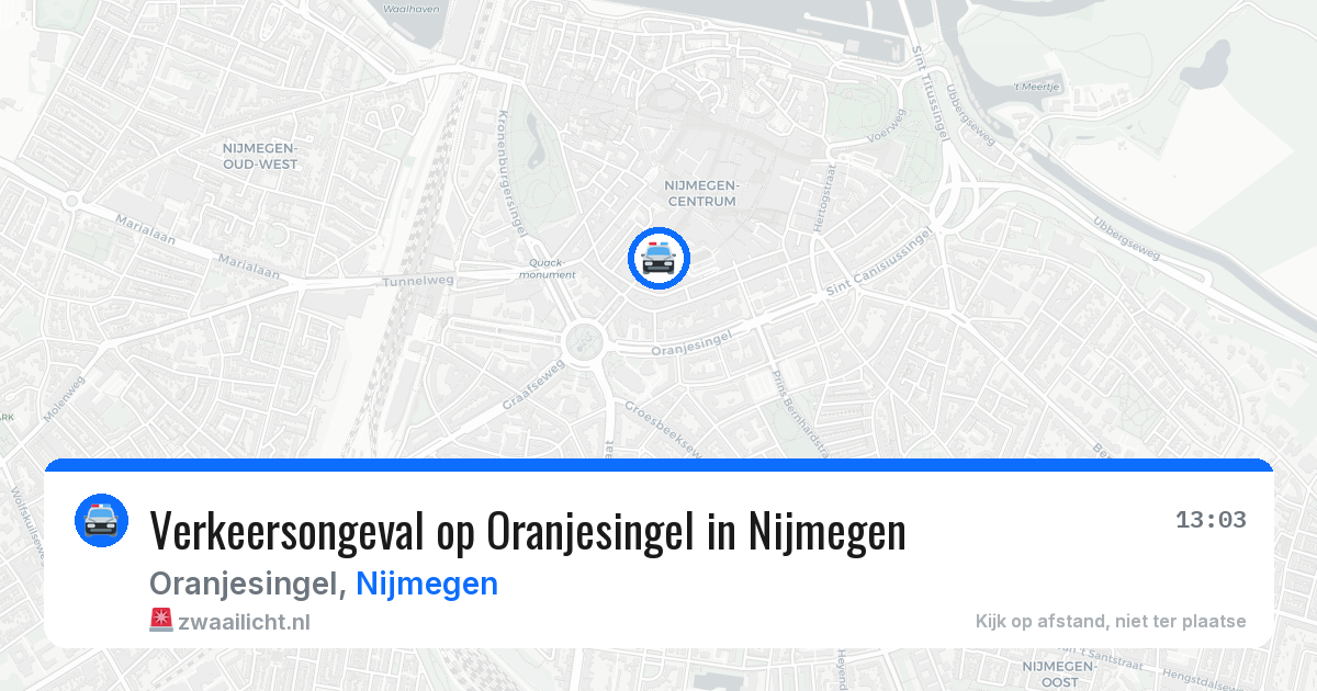 Verkeersongeval op Oranjesingel in Nijmegen — 15 apr 2026