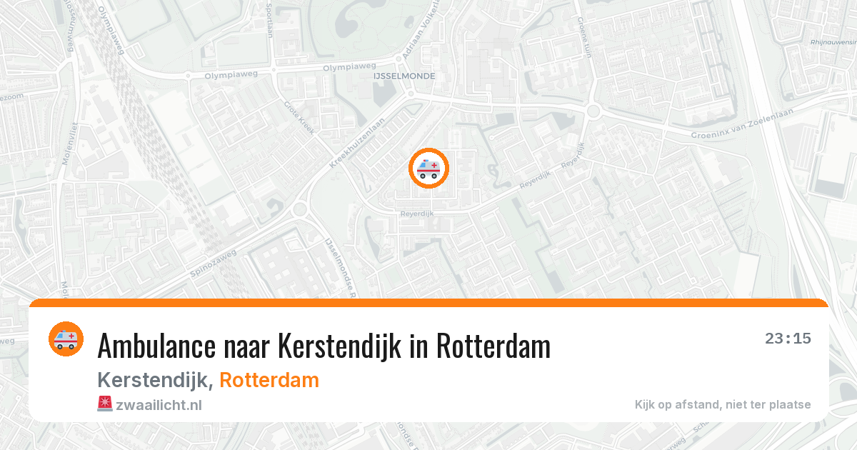 Ambulance naar Kerstendijk in Rotterdam — 19 mei 2026