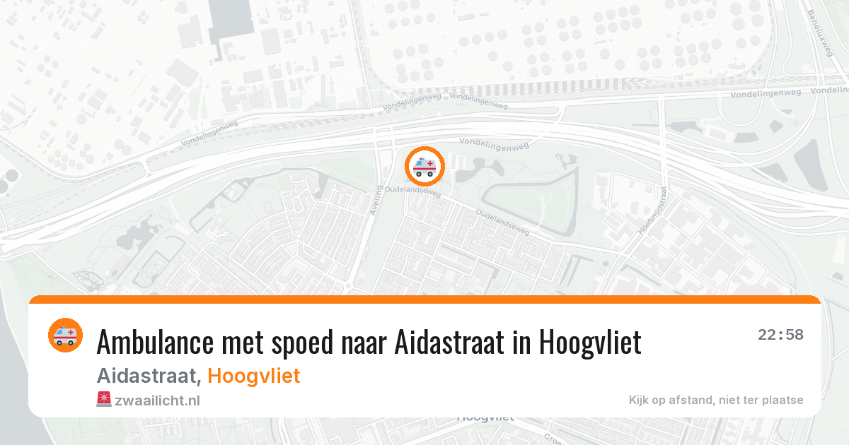 Ambulance met spoed naar Aidastraat in Hoogvliet — 27 jun 2026