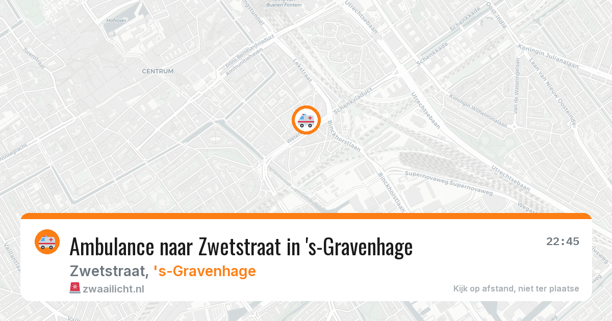 Ambulance naar Zwetstraat in 's-Gravenhage — 16 mei 2026