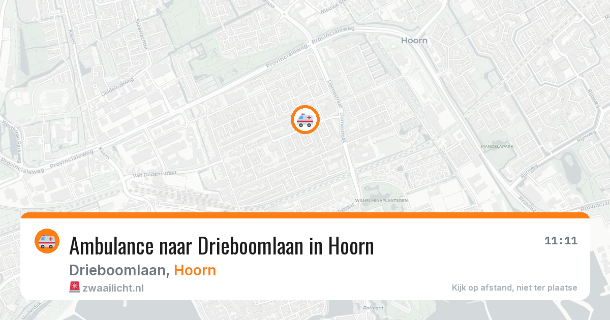 Ambulance naar Drieboomlaan in Hoorn — 26 jun 2026