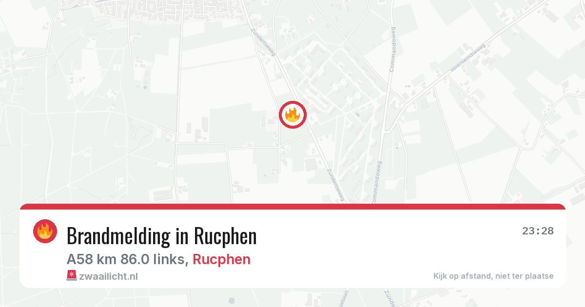 Brandmelding in Rucphen — 18 jul 2026