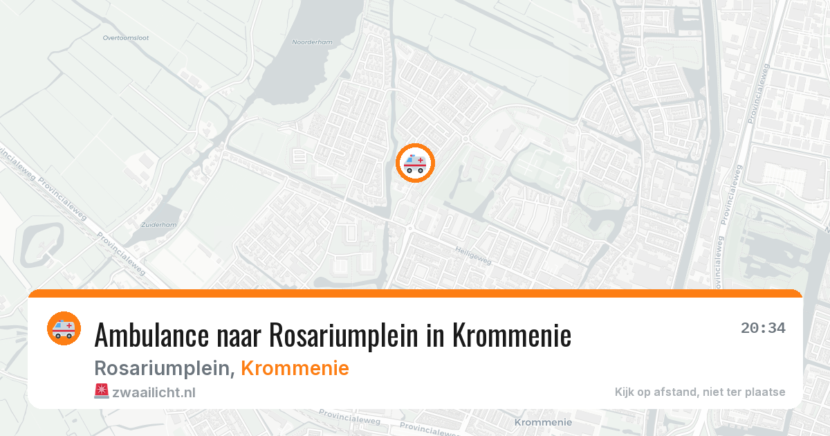 Ambulance naar Rosariumplein in Krommenie — 31 mrt 2026