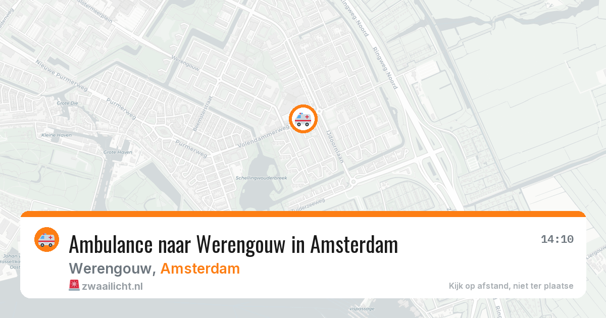 Ambulance naar Werengouw in Amsterdam — 18 mei 2026
