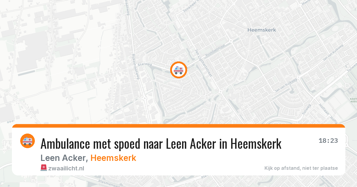 Ambulance met spoed naar Leen Acker in Heemskerk — 9 apr 2026