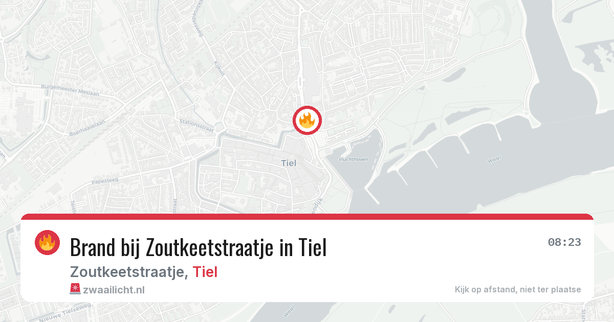 Brand bij Zoutkeetstraatje in Tiel — 6 mei 2026