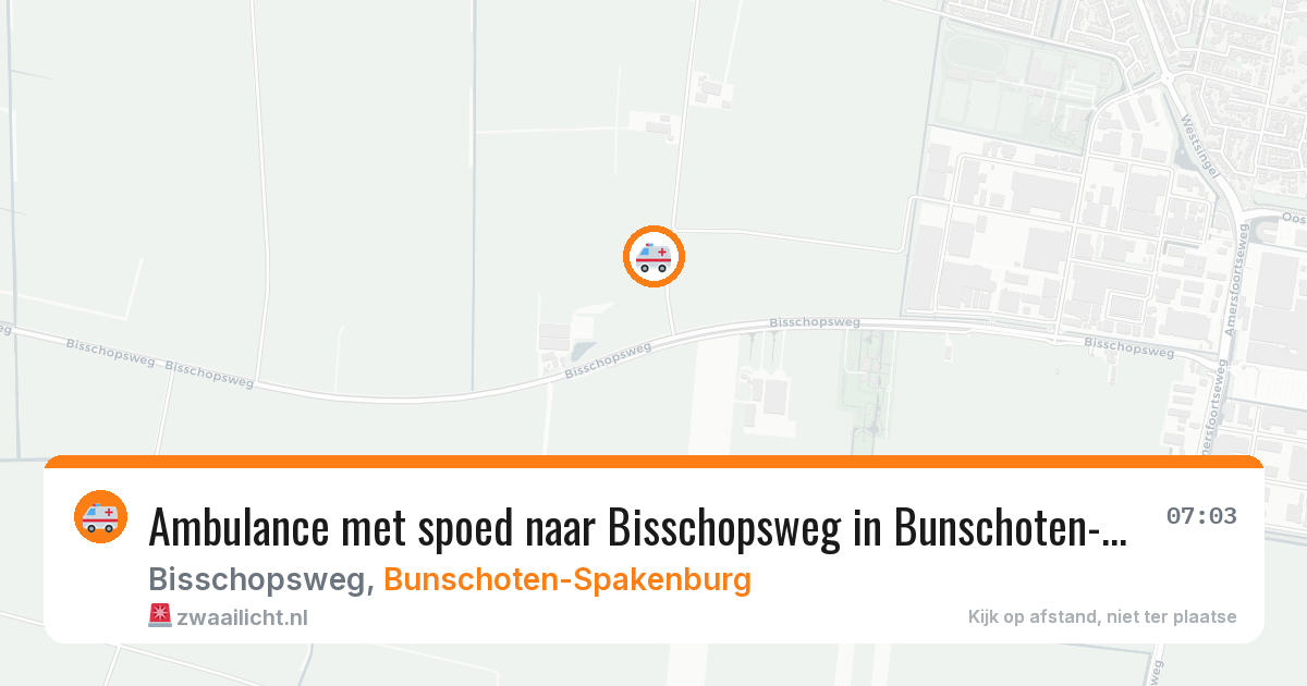 Ambulance met spoed naar Bisschopsweg in Bunschoten-Spakenburg — 8 aug 2026