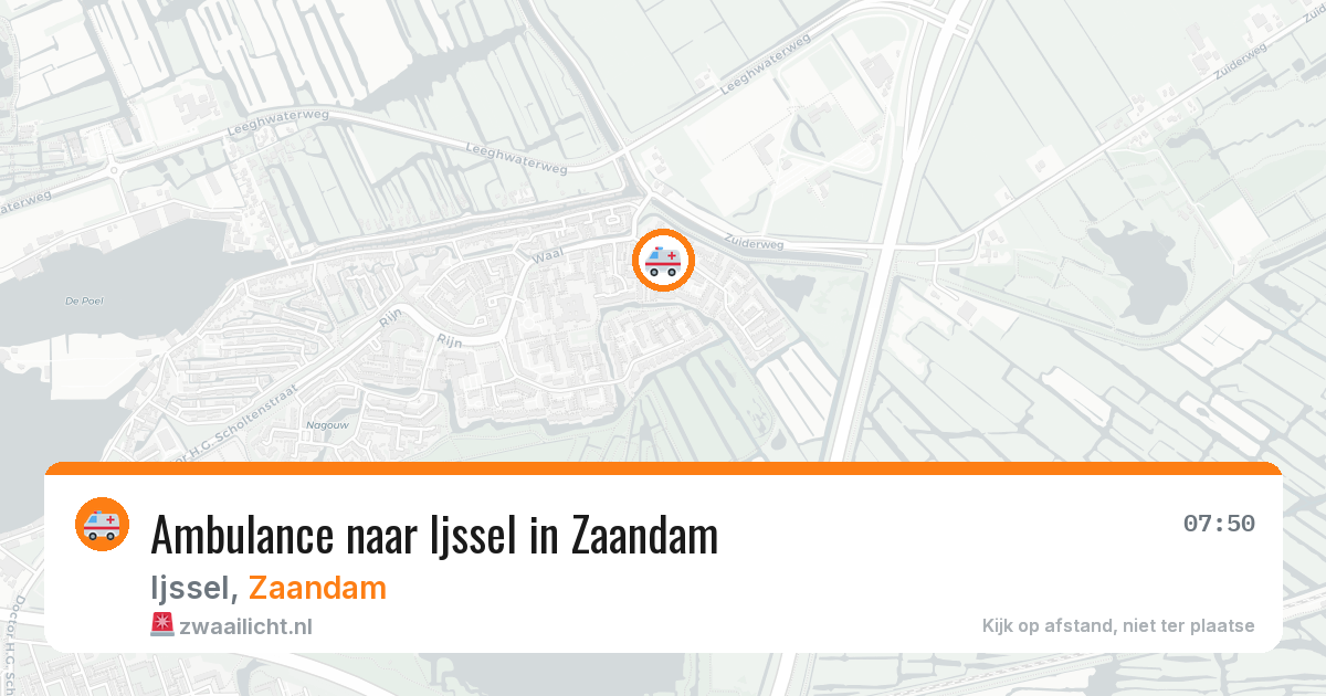 Ambulance naar Ijssel in Zaandam — 23 mei 2026