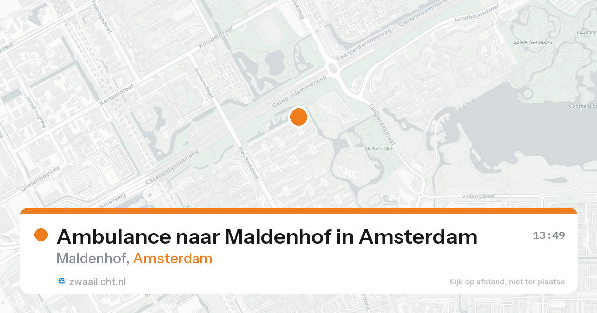 Ambulance naar Maldenhof in Amsterdam — 31 jan 2026