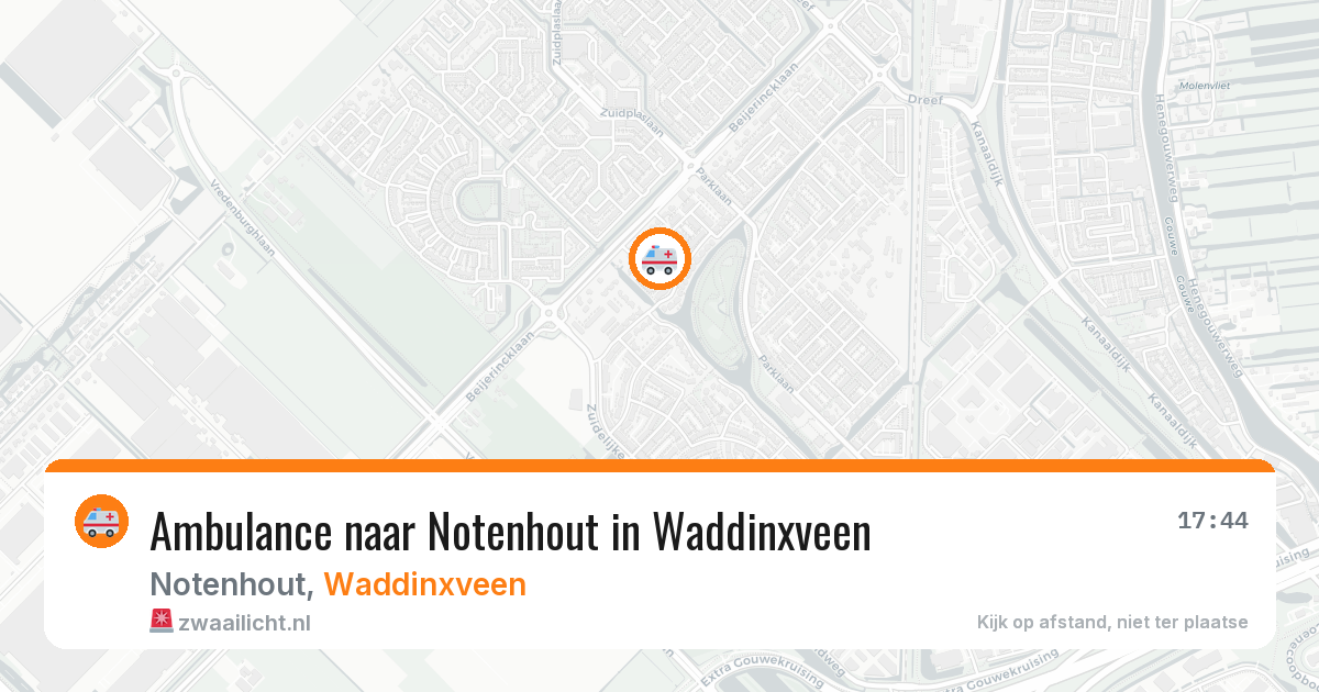 Ambulance naar Notenhout in Waddinxveen — 21 jul 2026