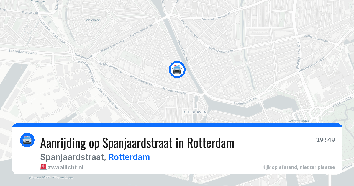 Aanrijding op Spanjaardstraat in Rotterdam — 27 jul 2026