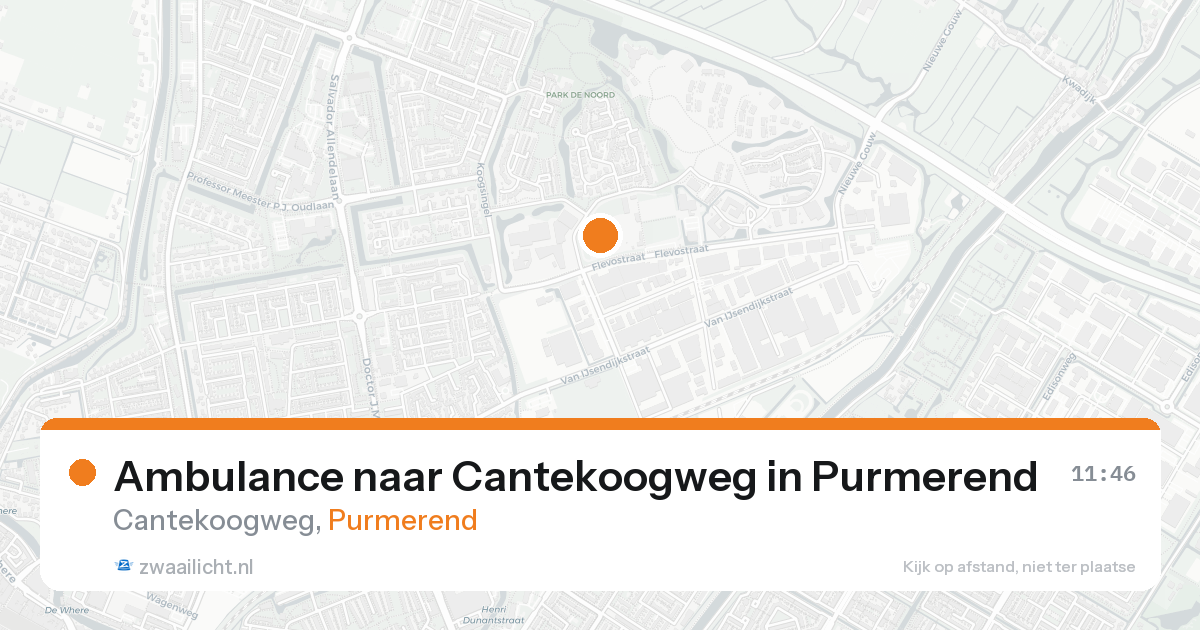 Ambulance naar Cantekoogweg in Purmerend — 15 aug 2026