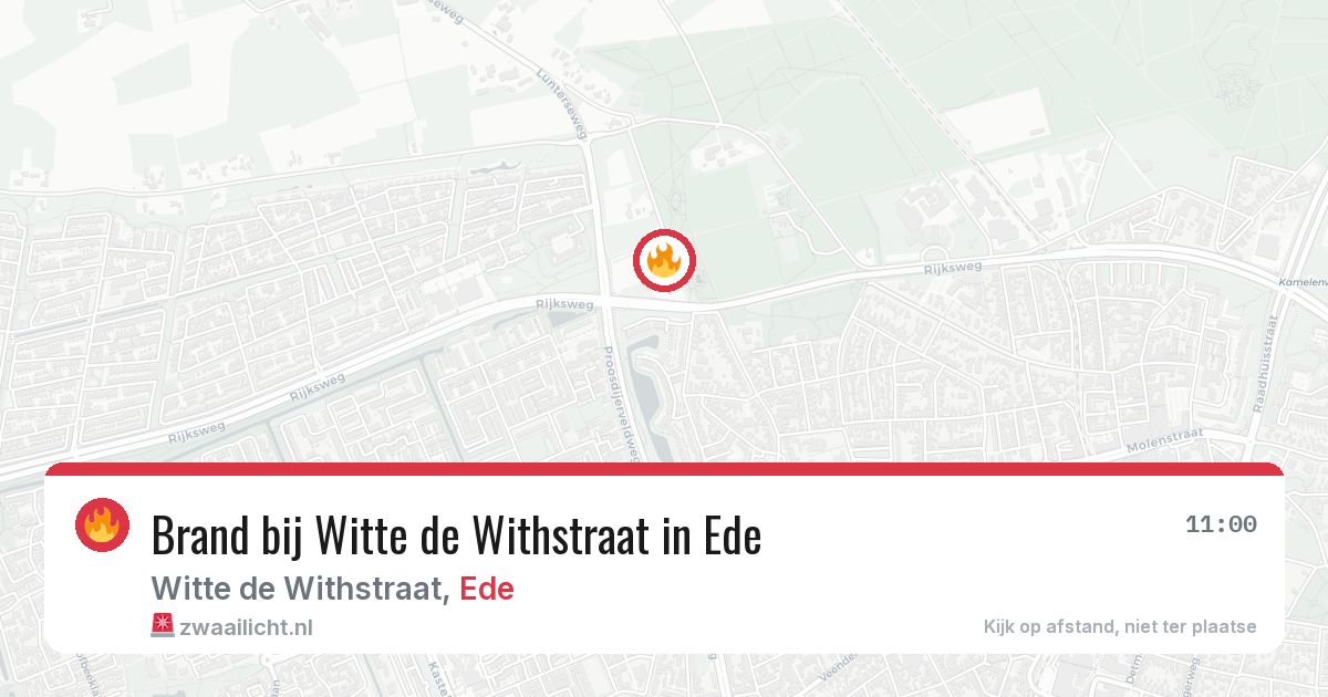 Brand bij Witte de Withstraat in Ede — 23 jun 2026