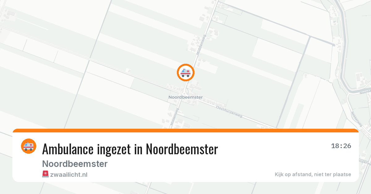 Ambulance ingezet in Noordbeemster — 17 mei 2026