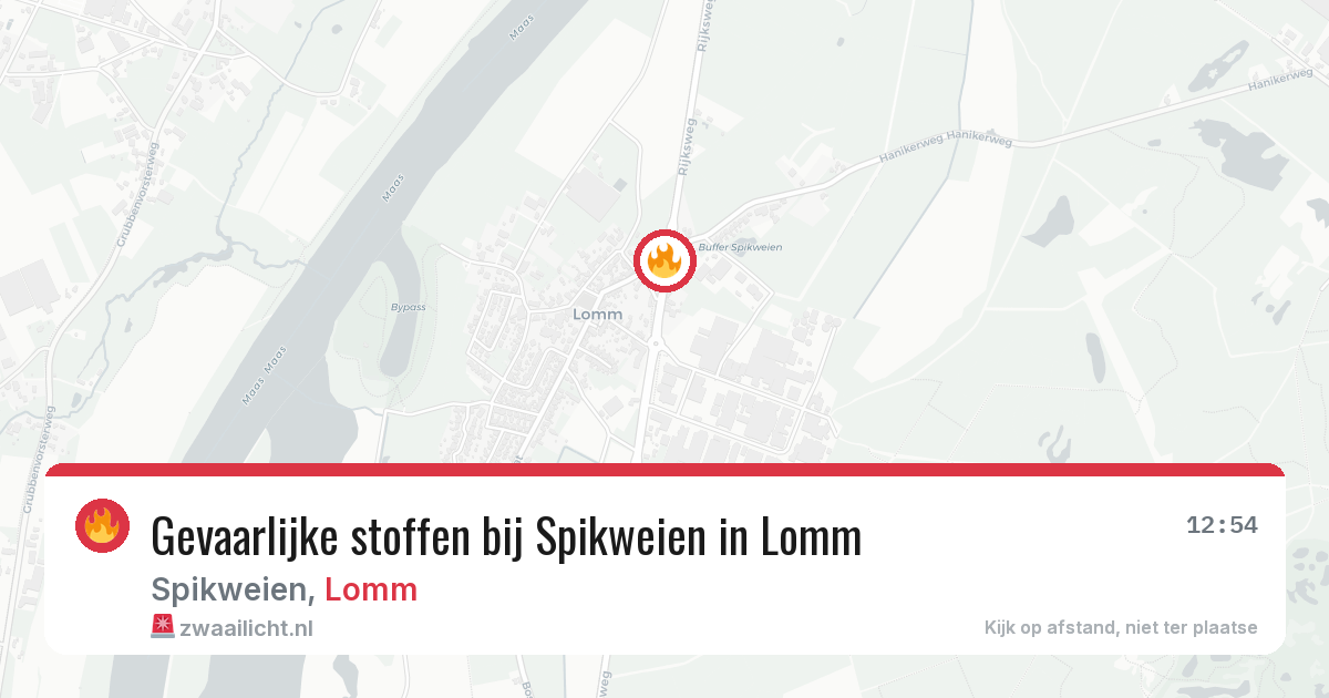 Gevaarlijke stoffen bij Spikweien in Lomm — 5 jun 2026