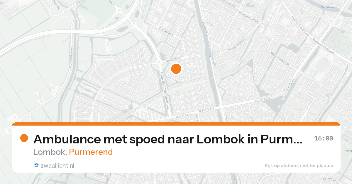 Ambulance met spoed naar Lombok in Purmerend — 3 jun 2026