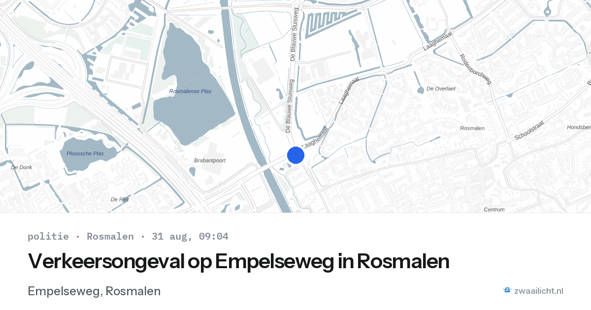 Verkeersongeval op Empelseweg in Rosmalen — 31 aug 2026