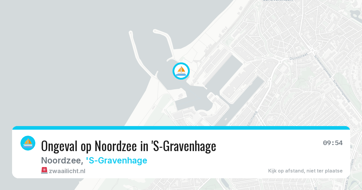 Ongeval op Noordzee in 'S-Gravenhage — 30 jul 2026